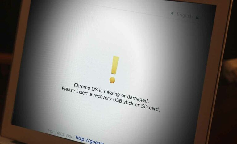 Chrome OS est manquant ou endommagé